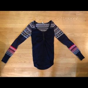 Free People thermal long sleeve shirt